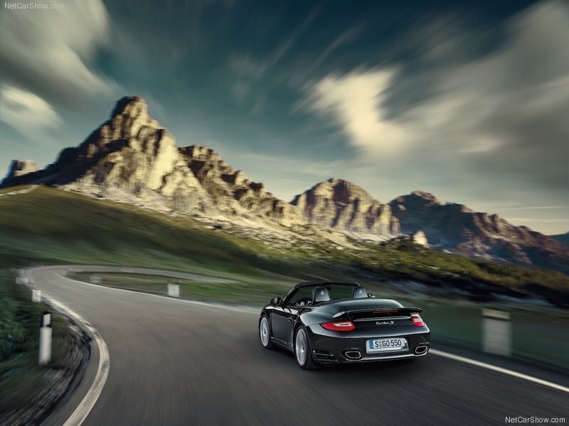 Porsche Turbo S on mountain road