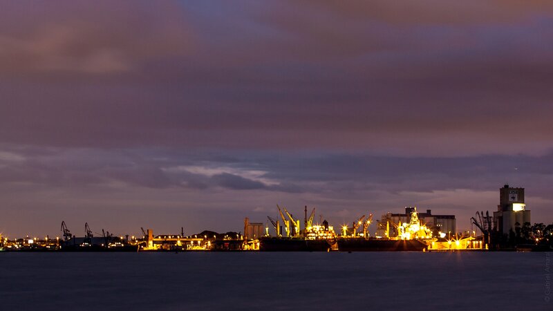 Port at Dusk — Purple