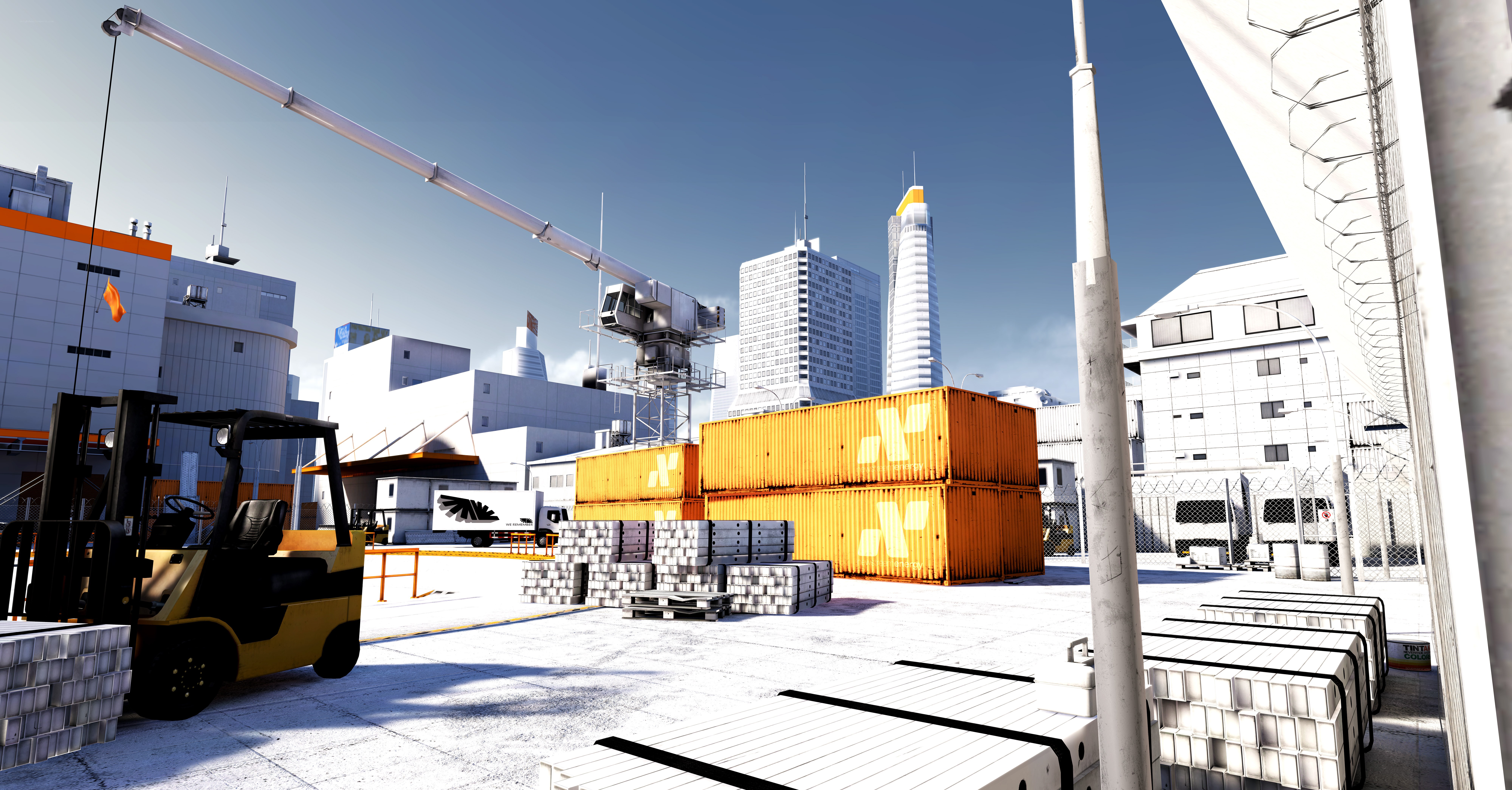 port cargo yard scene