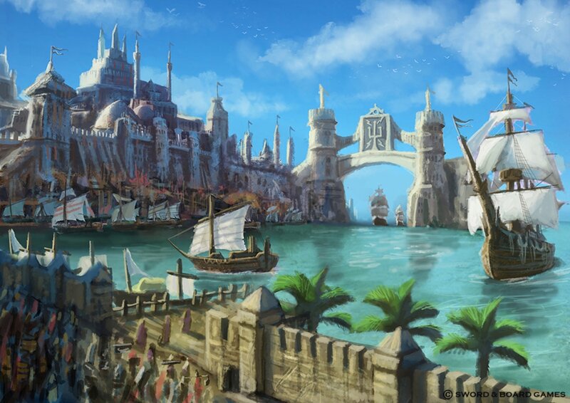 Port City with Ships