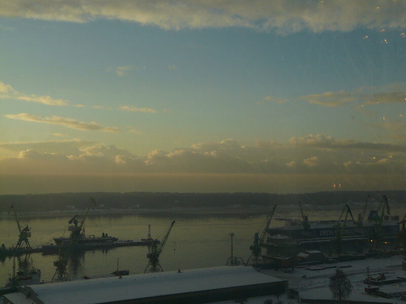 Port with Cranes and Ships