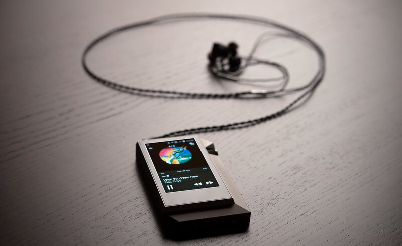 Portable music player with earbuds