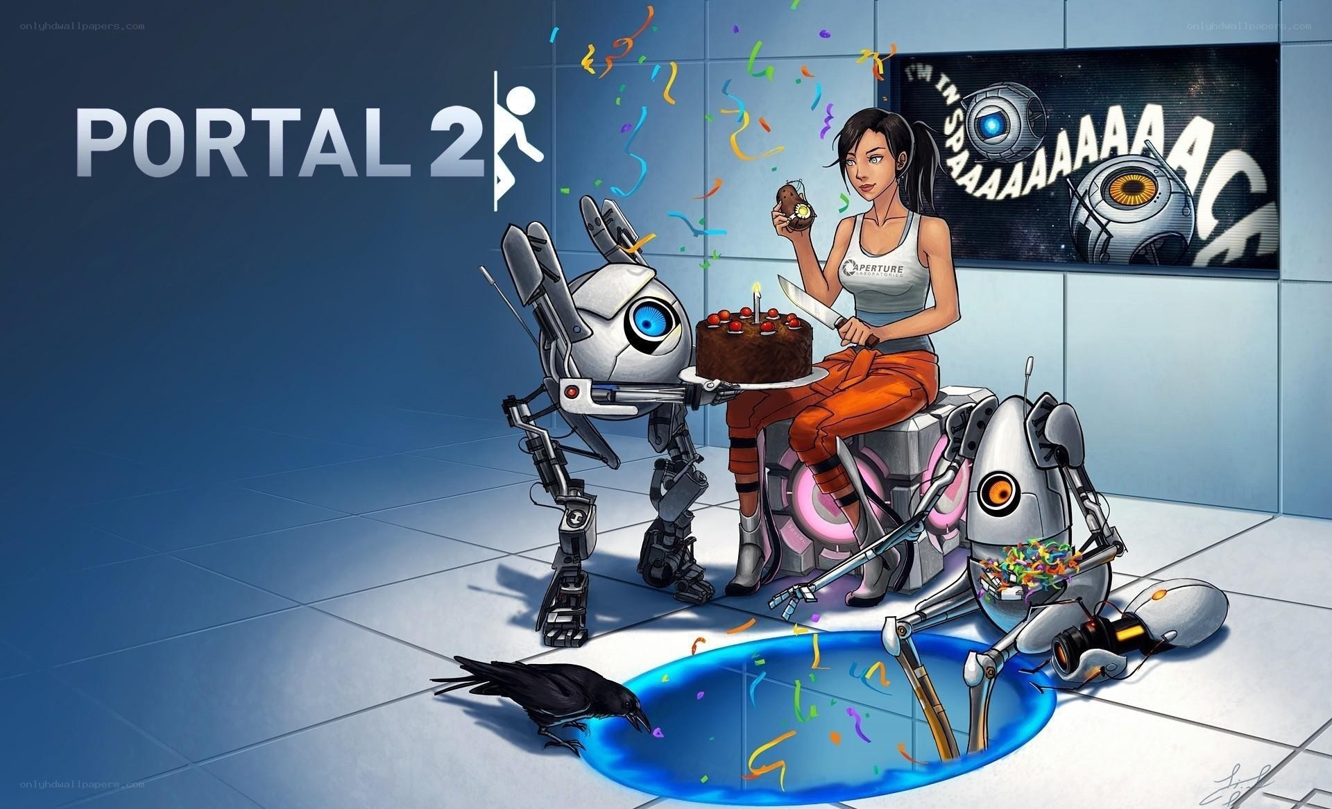 Portal 2 celebration scene