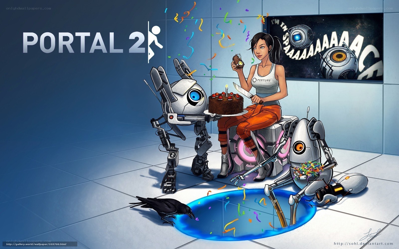 Portal 2 celebration scene
