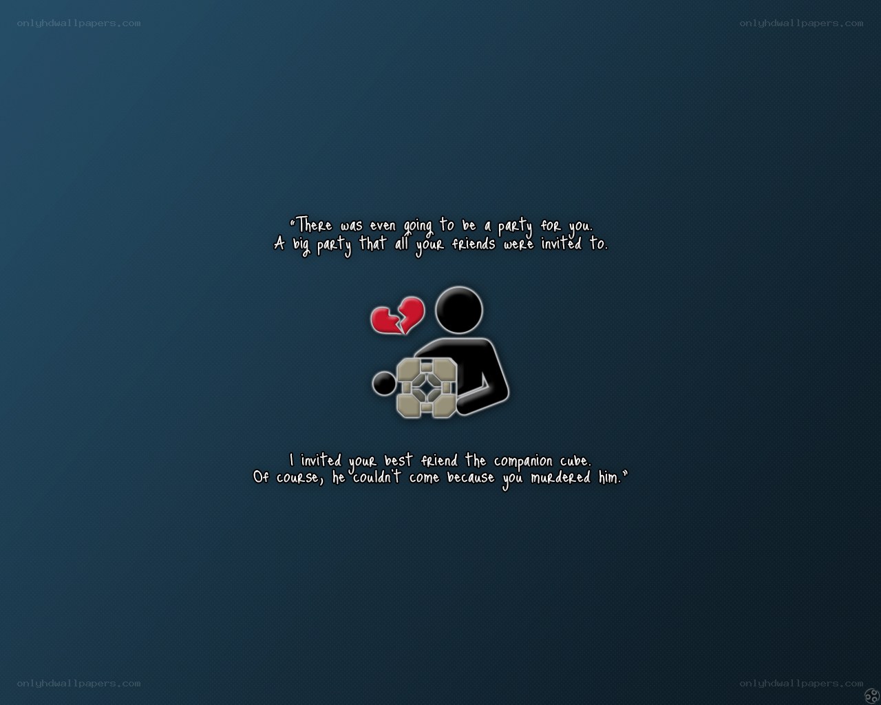 Portal 2 companion cube quote