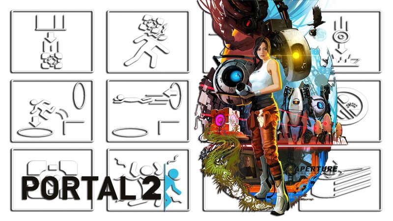 Portal 2 game art and icons