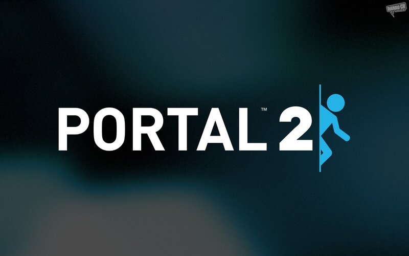 Portal 2 game title screen