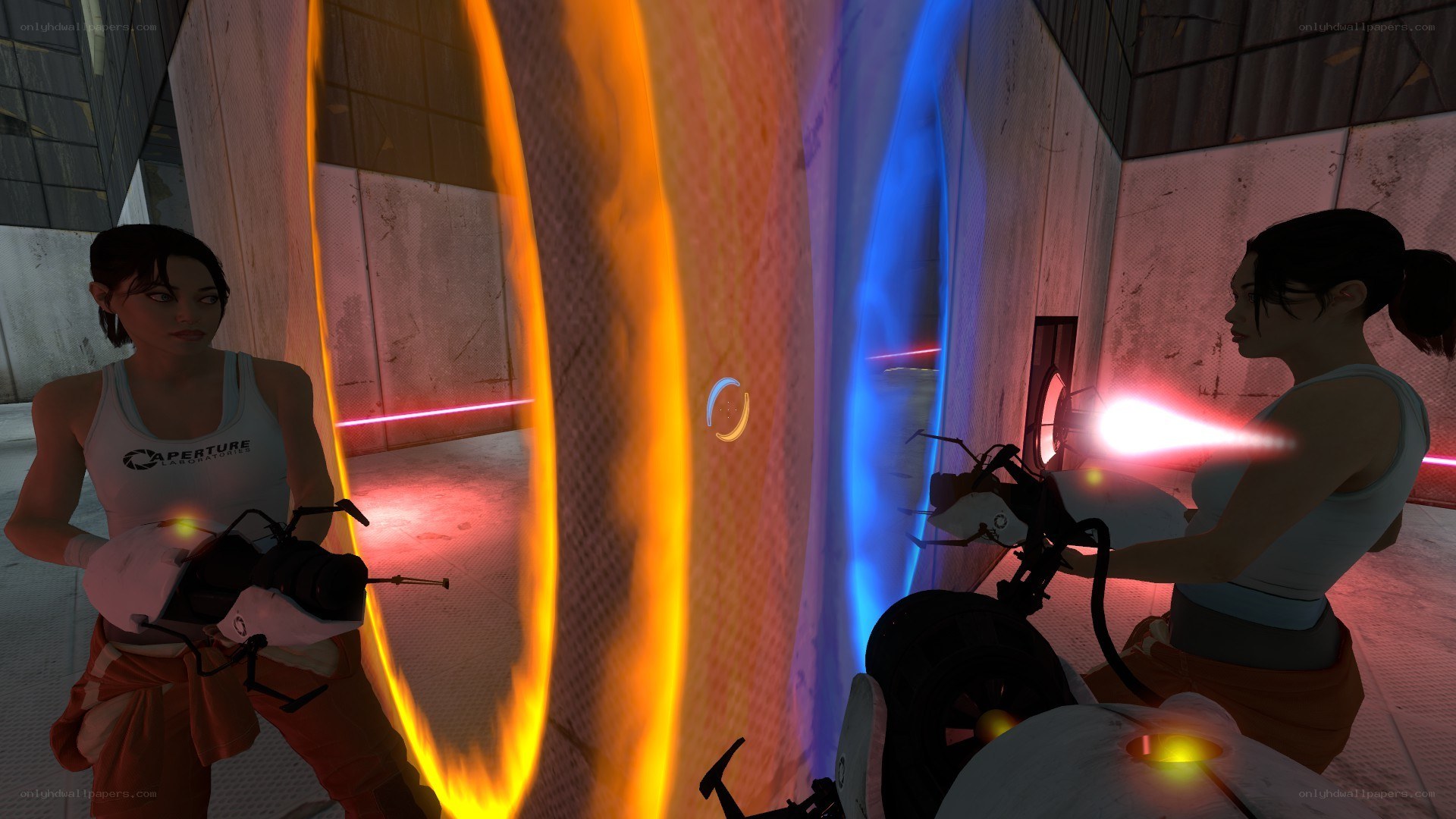 Portal 2 gameplay scene