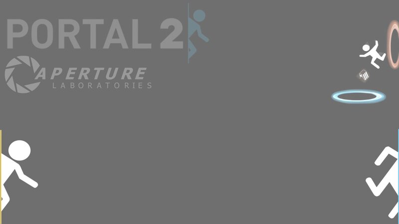 Portal 2 logo and gameplay