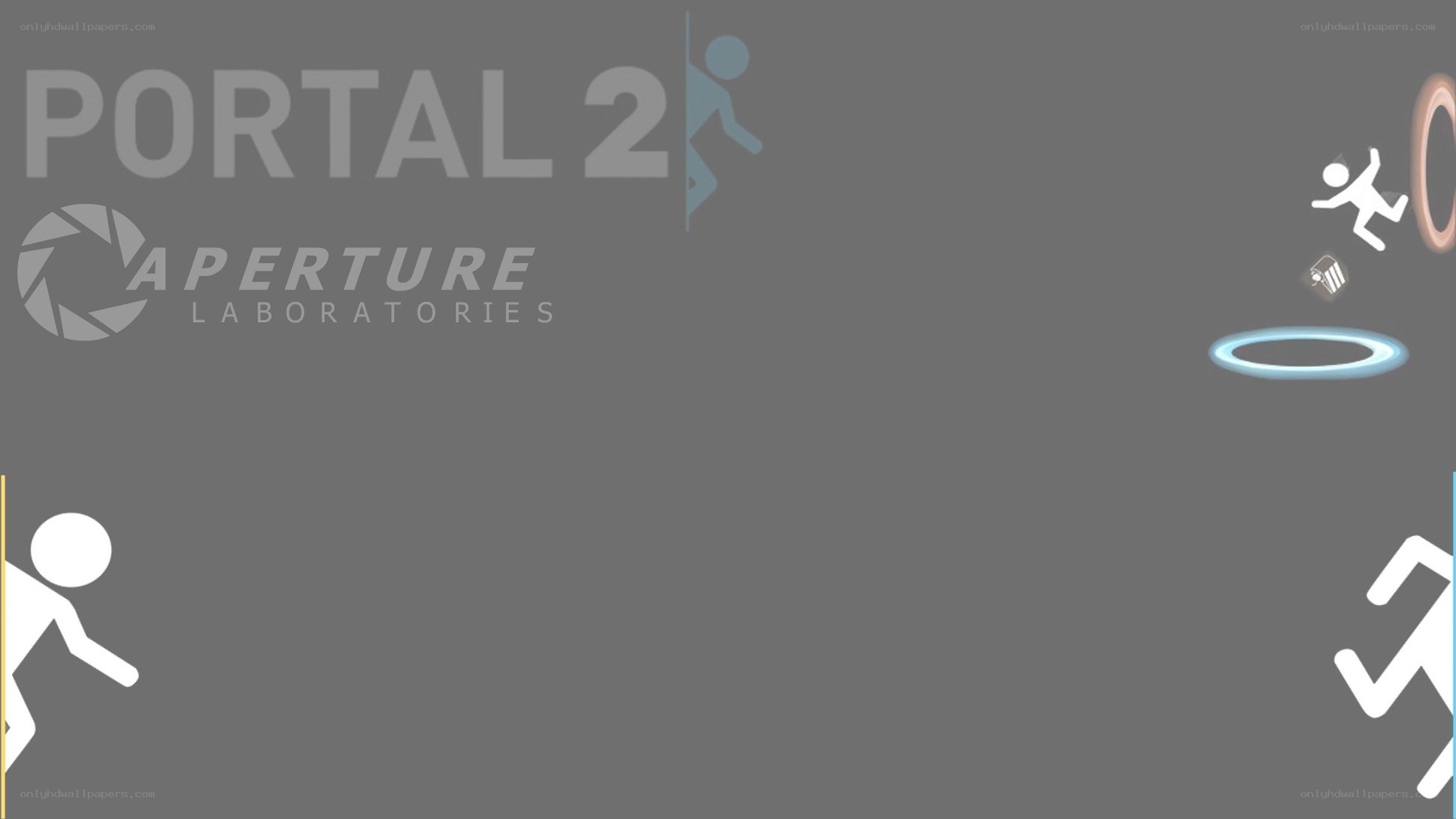 Portal 2 logo and gameplay