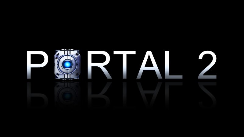 Portal 2 Logo — Black, Dramatic