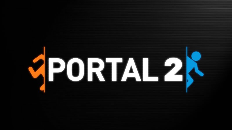 Portal 2 Logo — Black, Minimalist