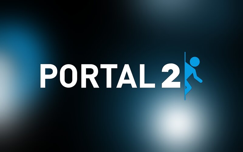 Portal 2 Logo — Blue, Dramatic, Vector Art