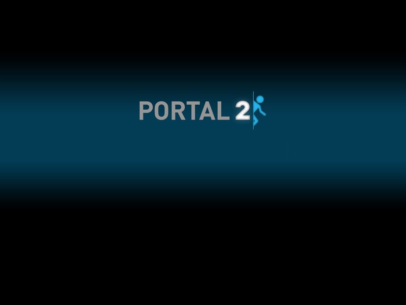 Portal 2 Logo — Blue, Minimalist, Digital Art