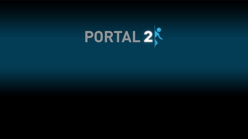 Portal 2 Logo — Blue, Minimalist