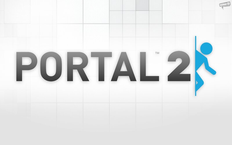 Portal 2 Logo — Gray, Minimalist