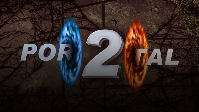 Portal 2 logo with portals