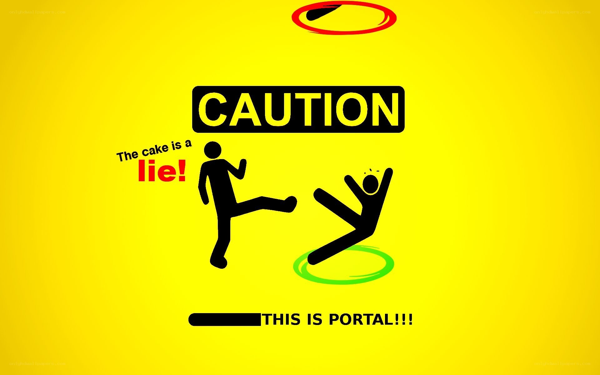 Portal caution sign