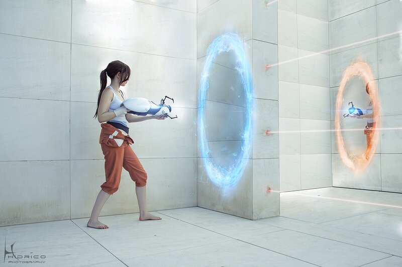 Portal character in a test chamber