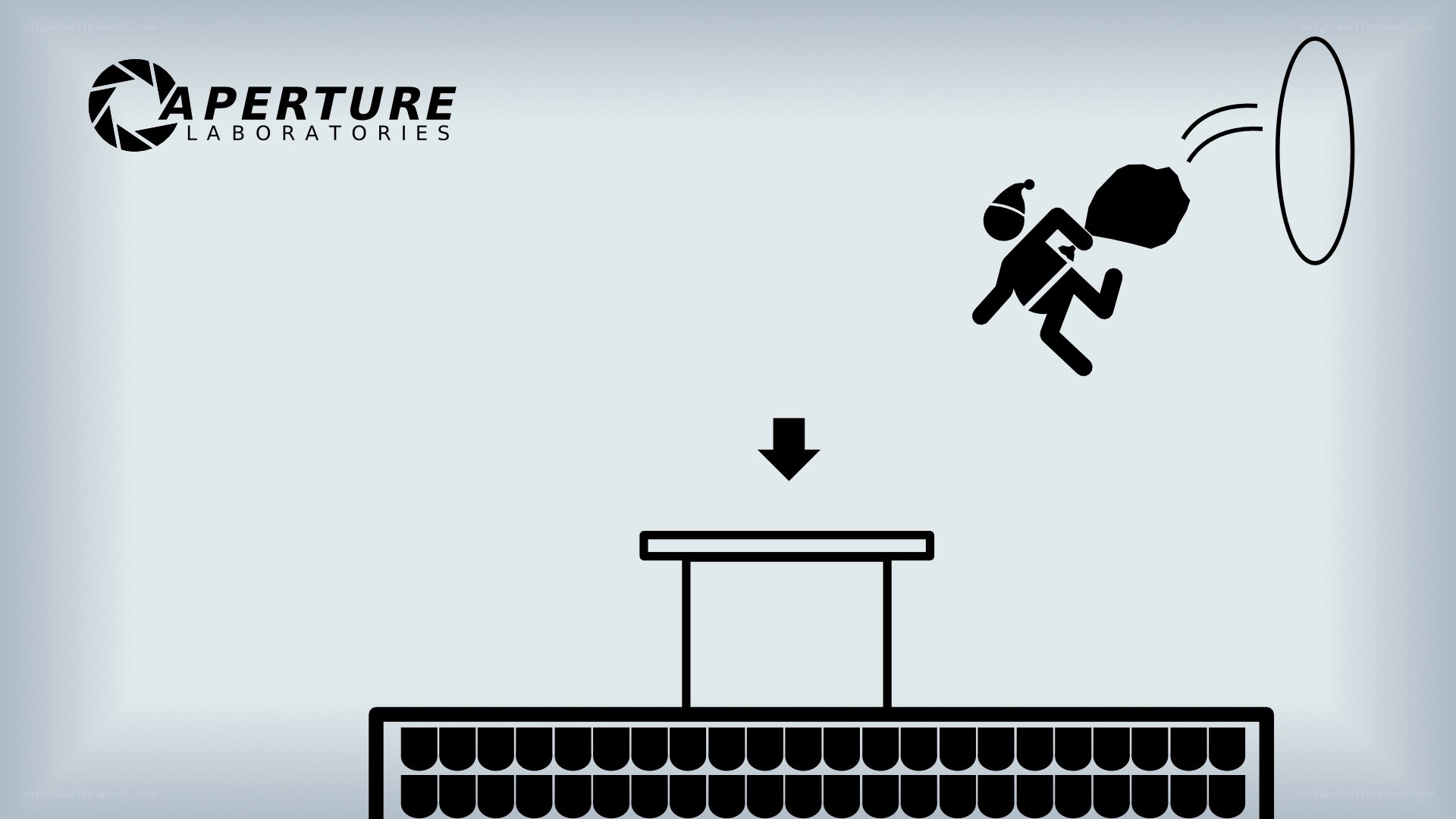 Portal character in Aperture Labs
