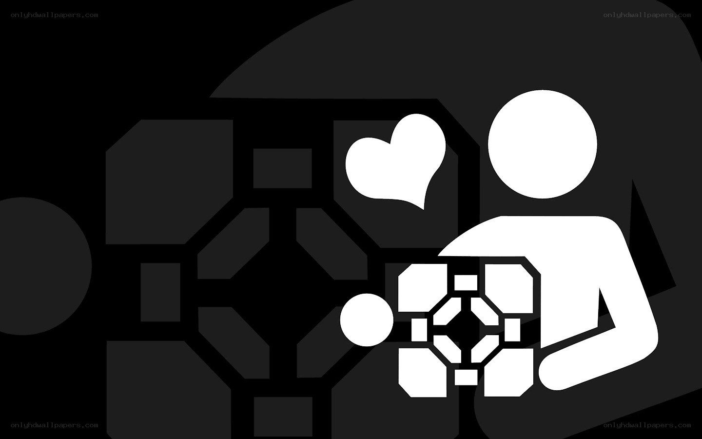 Portal character with heart