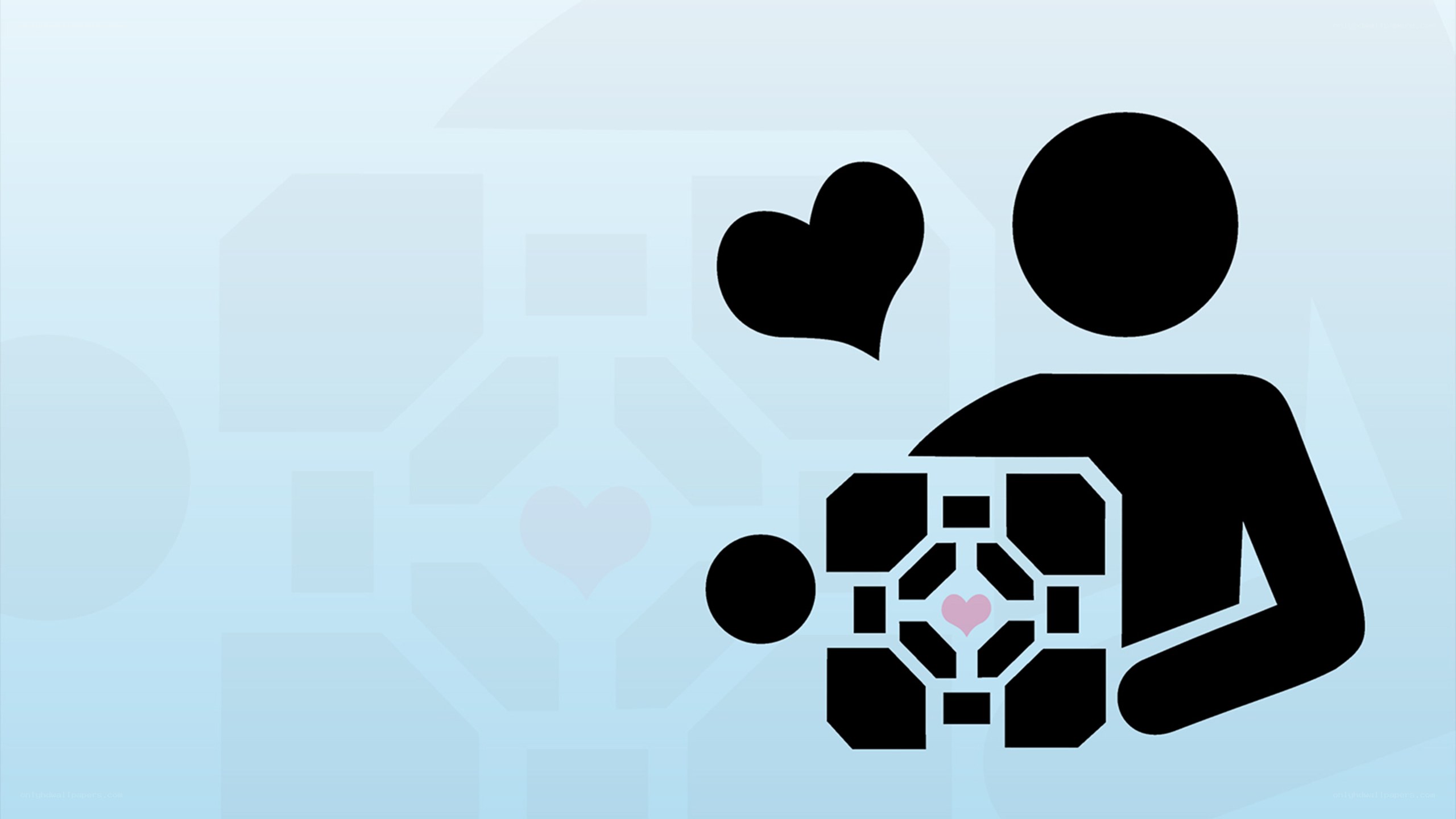 Portal characters with hearts