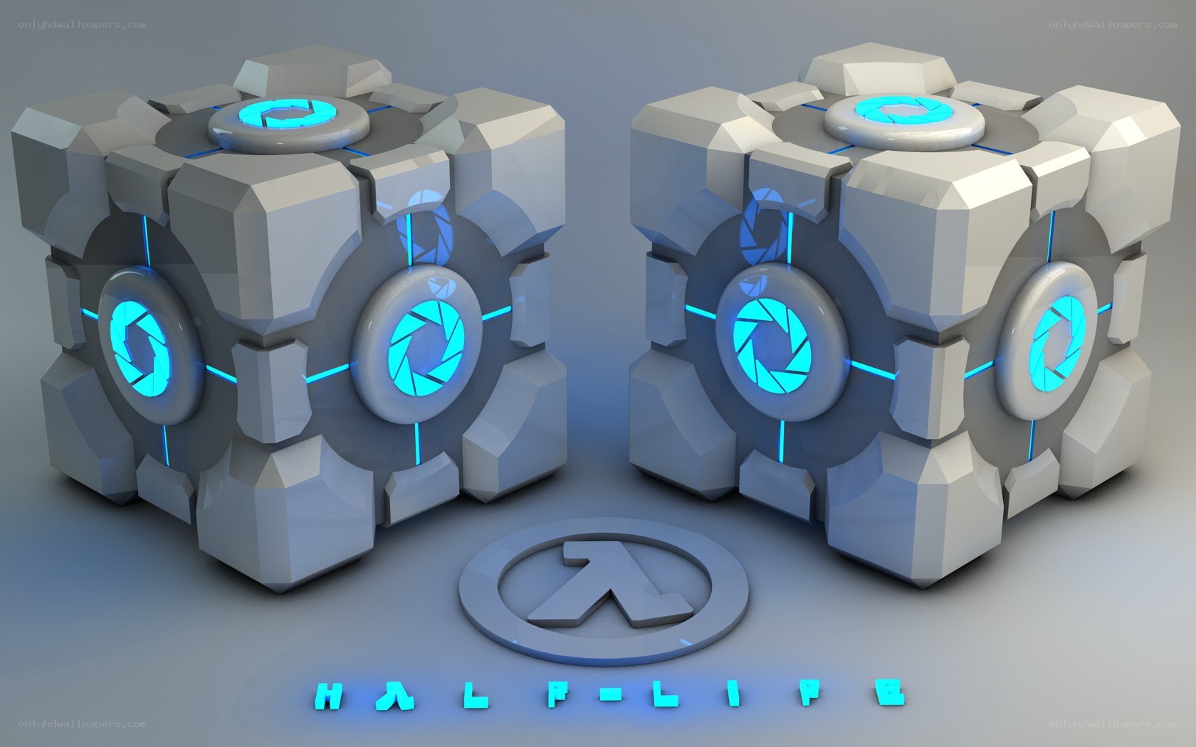Portal cubes and logo