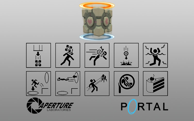 Portal game icons and logo