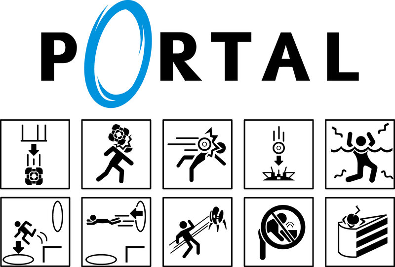 Portal game icons and logo