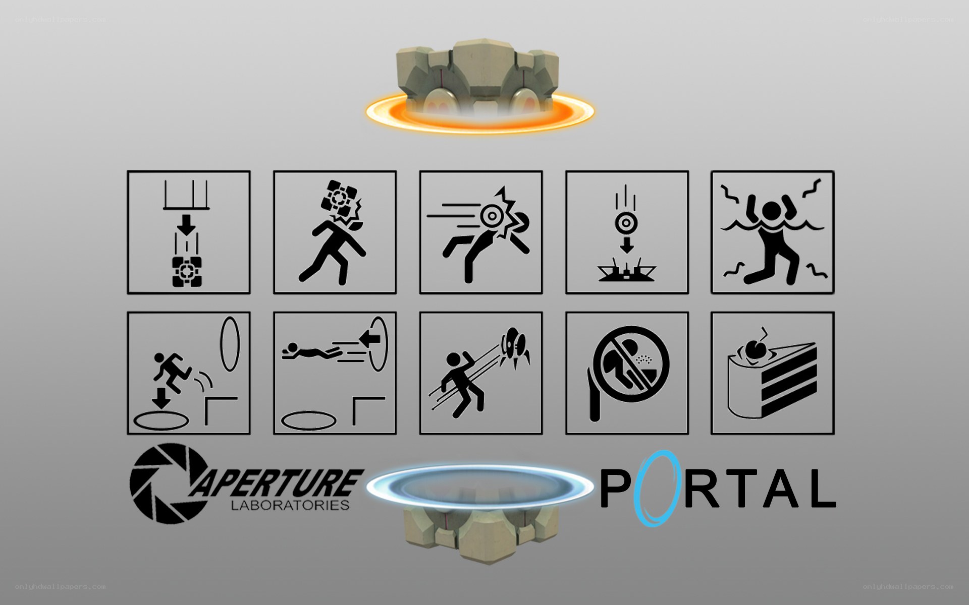Portal game icons and logo