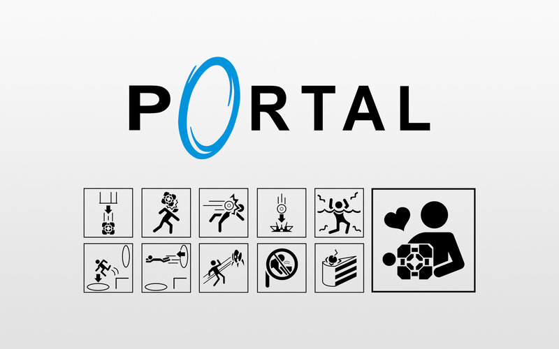 Portal game logo and icons