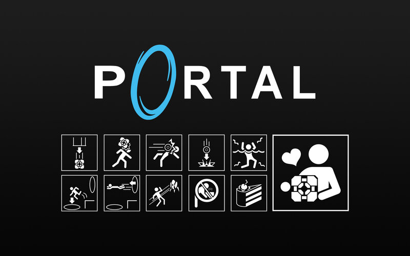 Portal game logo and icons