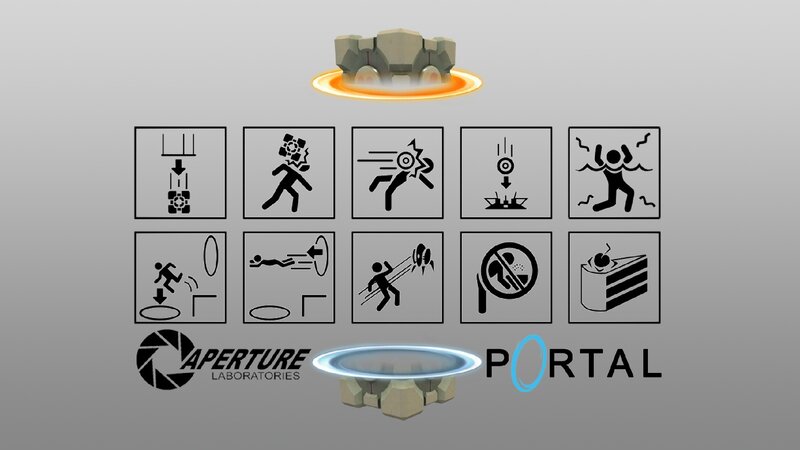 Portal game logo and icons
