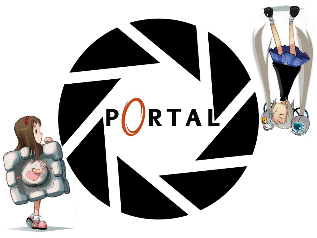 Portal game logo with characters