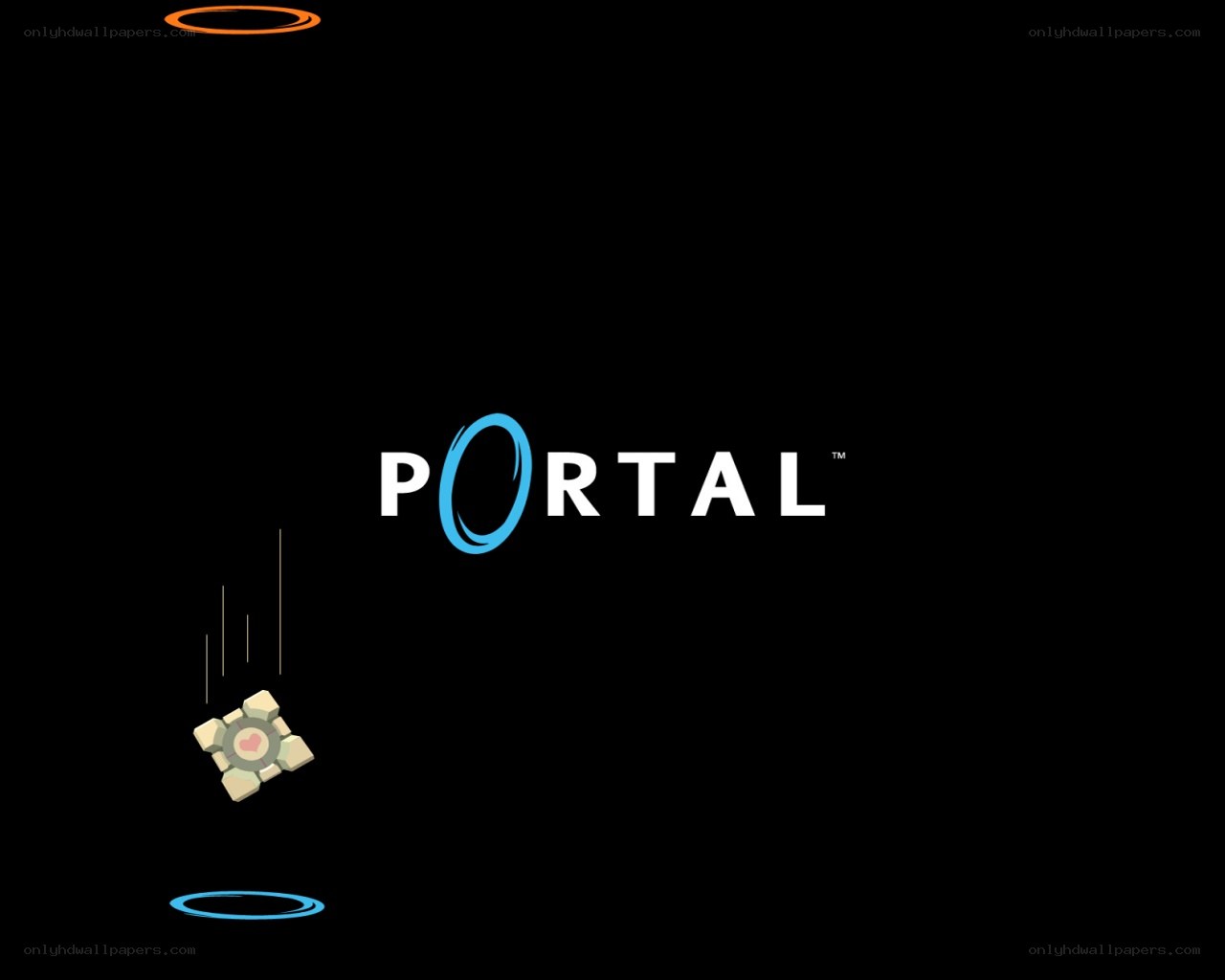 Portal game logo with turrets