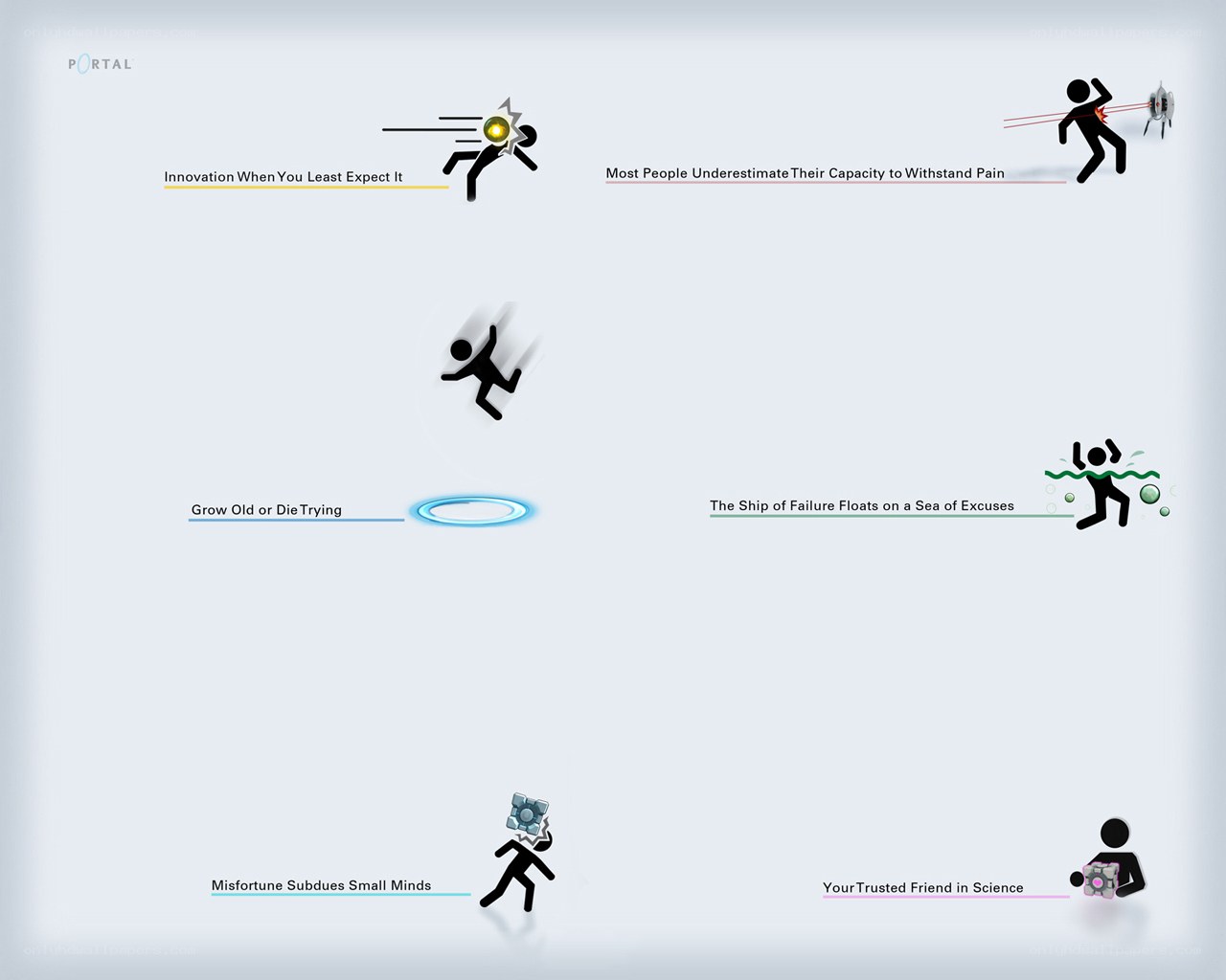 Portal game quotes and icons