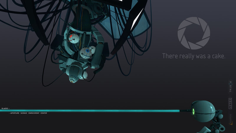 Portal game scene with GLaDOS