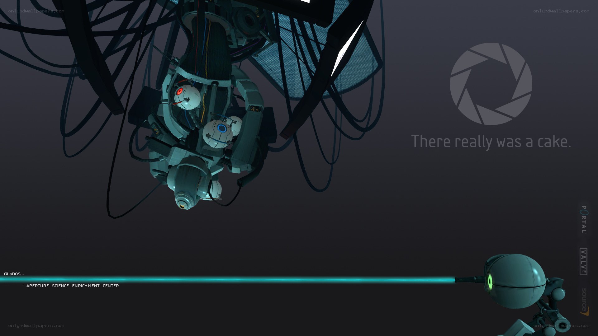 Portal game scene with GLaDOS