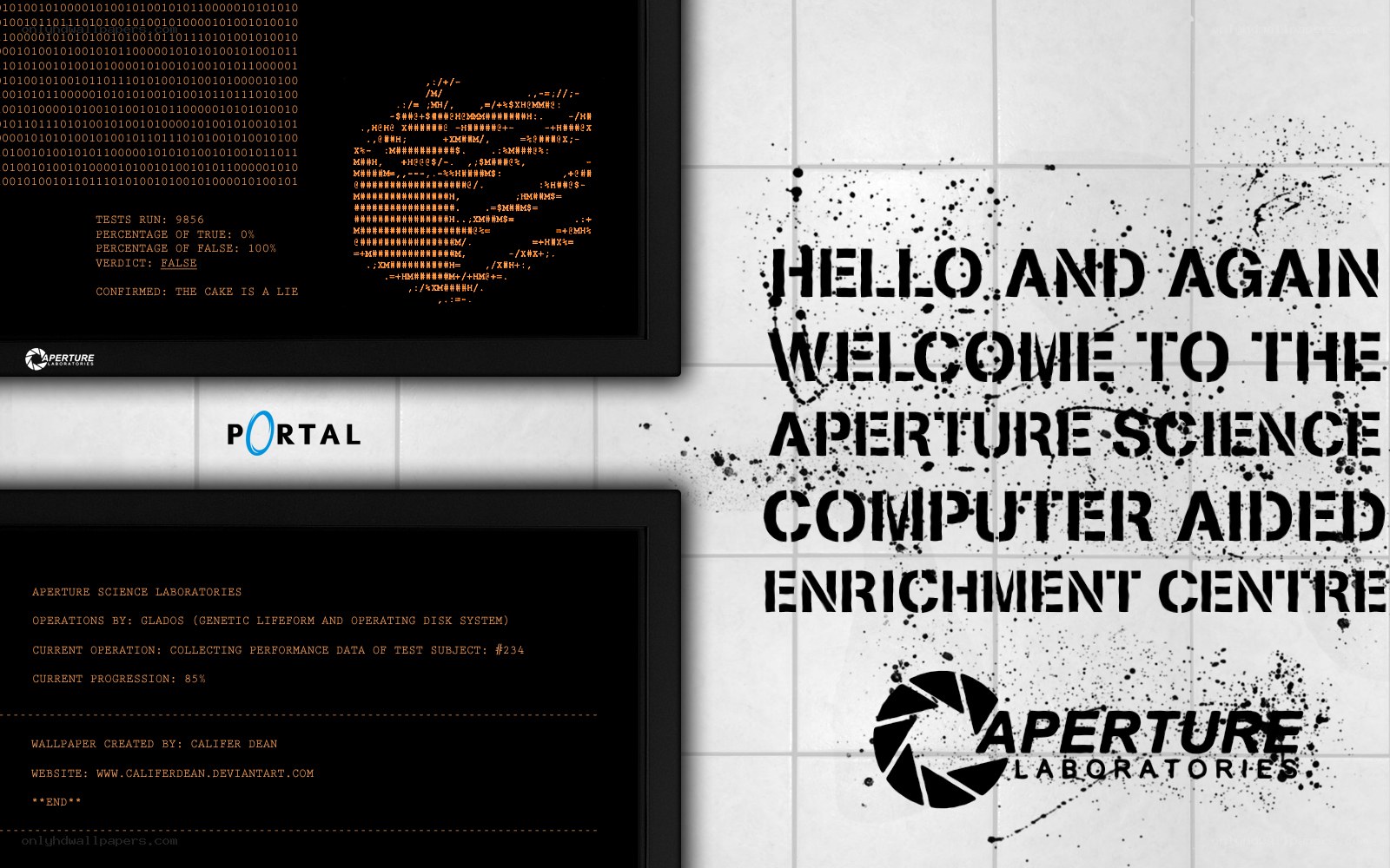 Portal game wallpaper