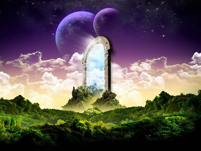 Portal in Alien Landscape