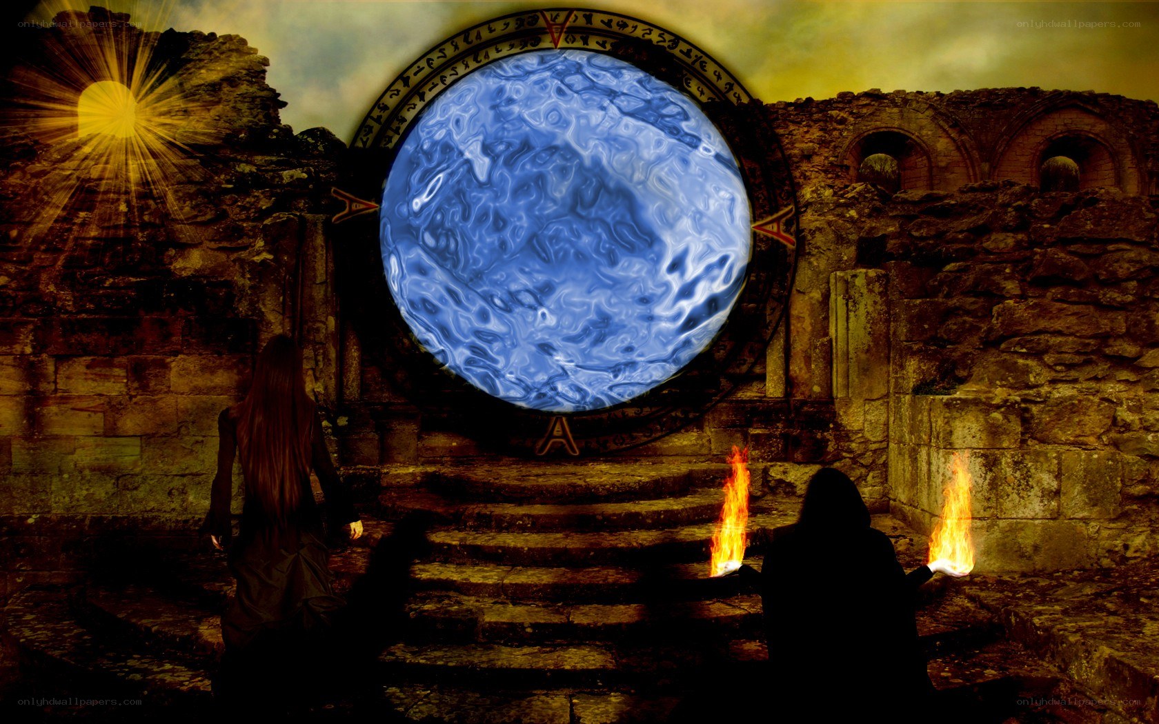 Portal in ancient ruins