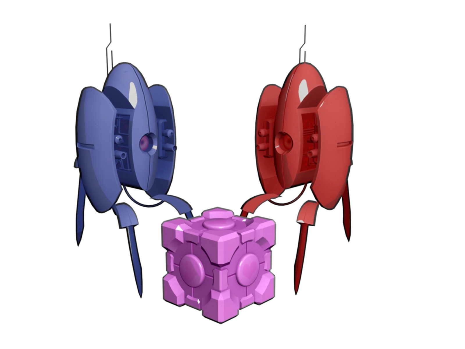 Portal robots and cube