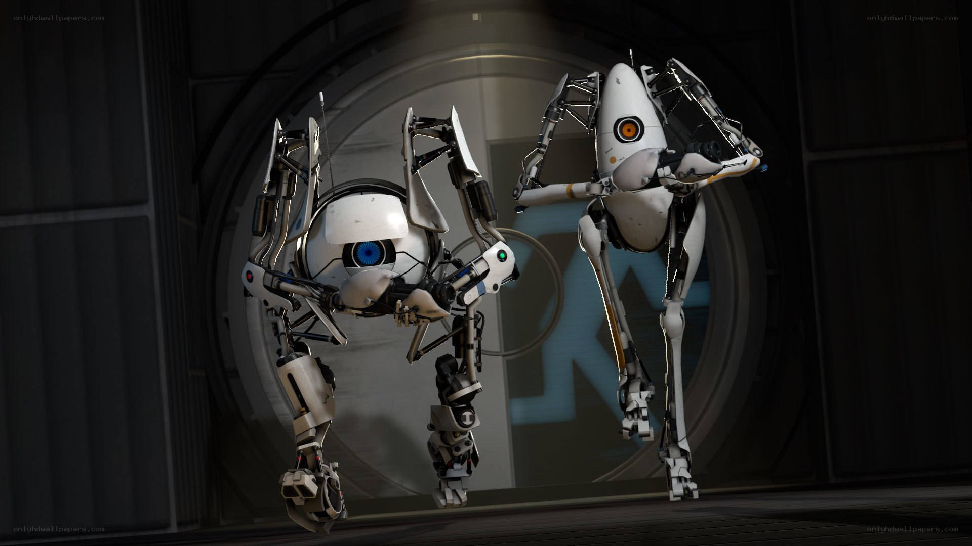 Portal robots in a test chamber