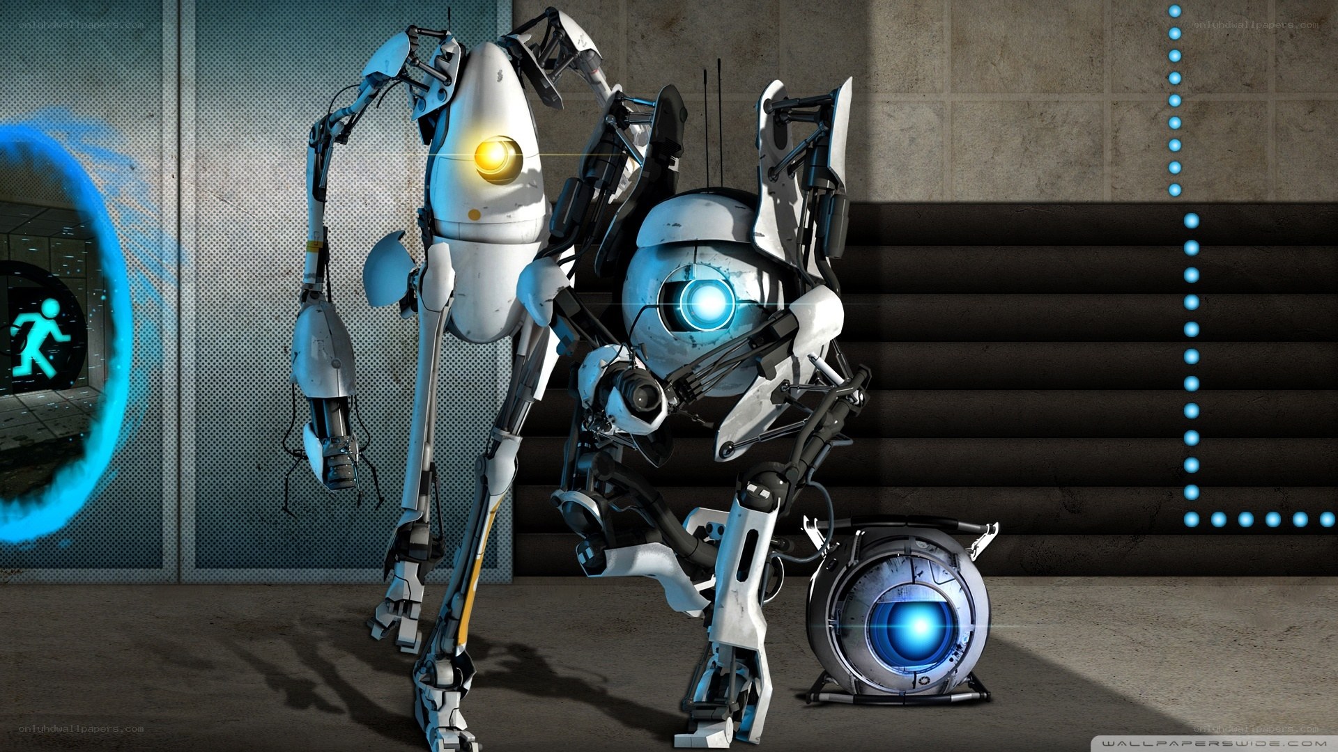 Portal robots in a test chamber