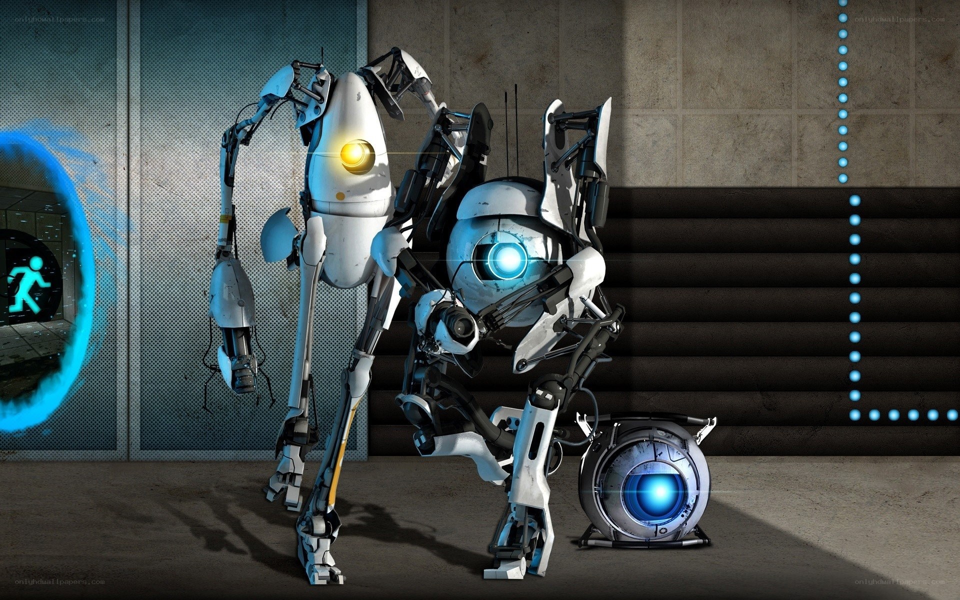 Portal robots in a test chamber