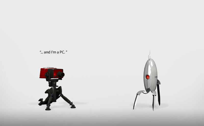 Portal robots scene