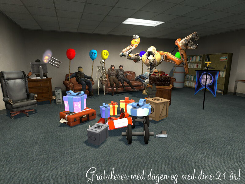 Portal-themed birthday celebration