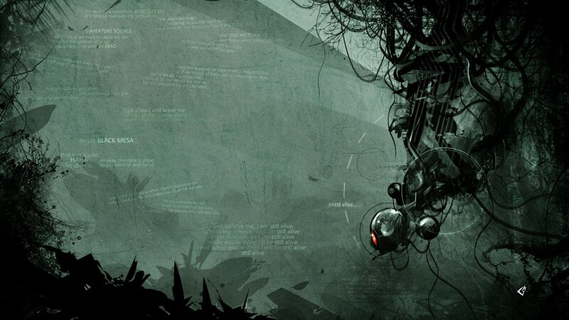 Portal-themed digital artwork