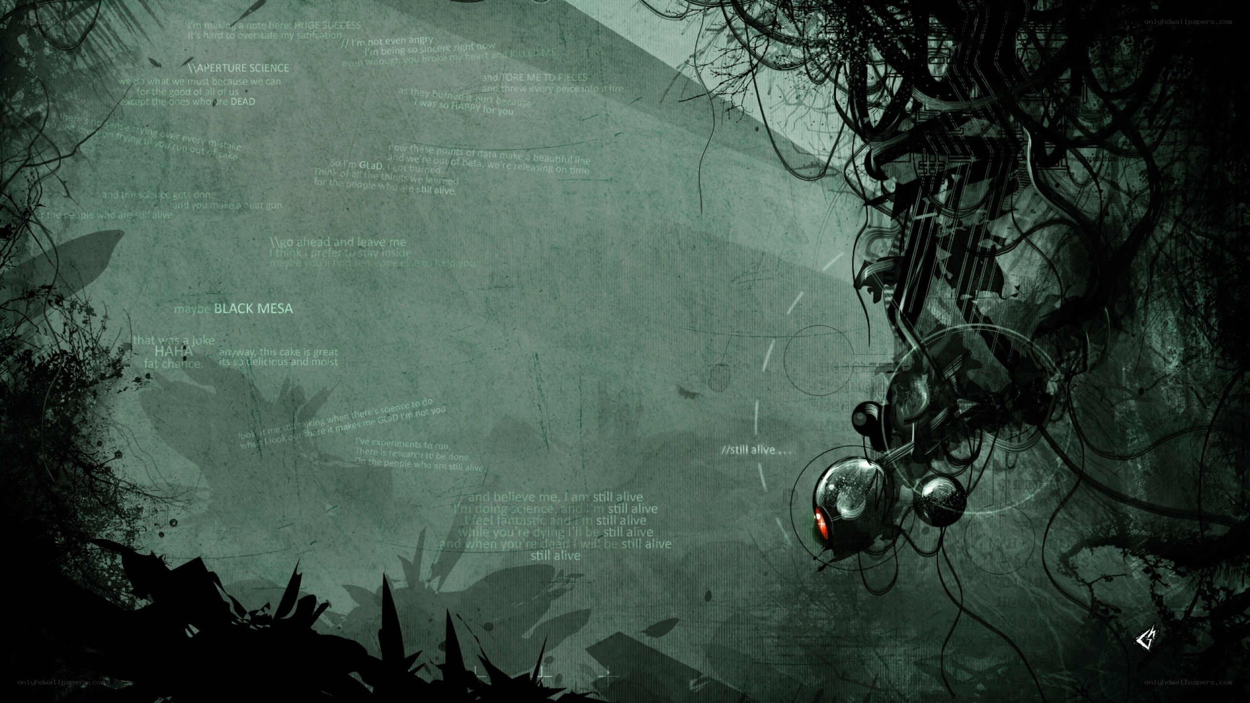 Portal-themed digital artwork