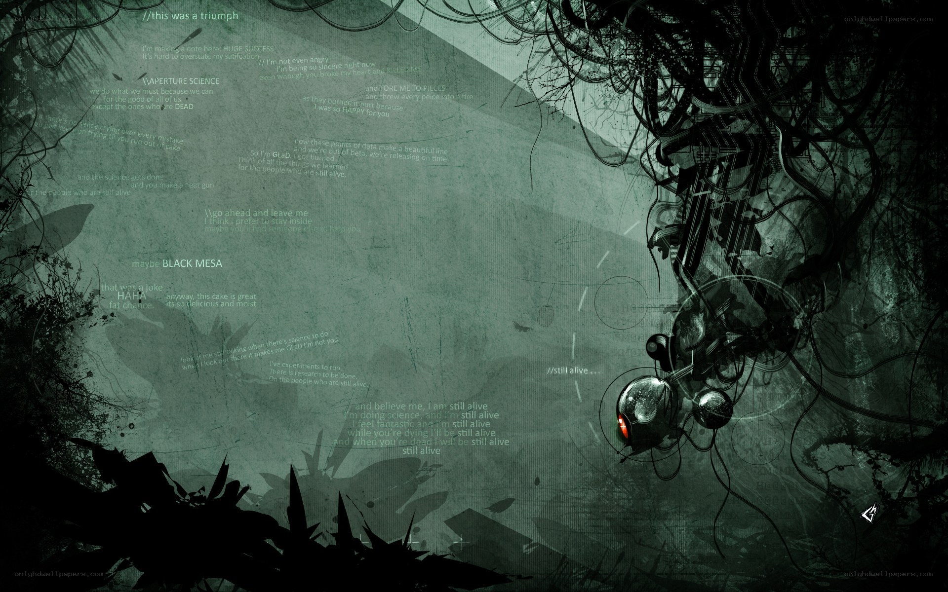 Portal-themed digital artwork
